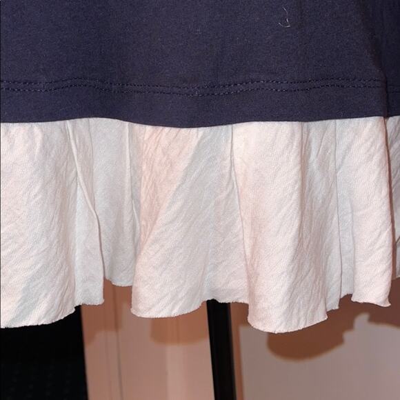Clu navy L/S  T-shirt w white ruffle - S - Picture 5 of 10